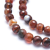 Natural Striped Agate/Banded Agate Beads G-J371-07-6mm-3