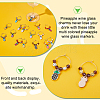 Autumn Pineapple Alloy Enamel Wine Glass Charms AJEW-GA00016-4
