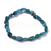 Natural Apatite Bead Stretch Bracelets X-BJEW-K213-40-2