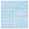 6 Sheets Luminous Paper Tattoo Stickers STIC-TAC0001-007B-2