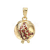 Brass Rhinestone Pendants LS-CU-CBABE4C-01-1