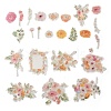 25Pcs Flowers Theme DIY Paper Stickers STIC-U004-02E-2