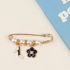 Alloy Enamel Charm Safety Pin Brooches BUTT-PW0001-006D-1