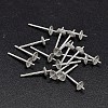 925 Sterling Silver Cup Ear Stud Findings STER-F015-03-2