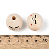 Printed Schima Wood Beads WOOD-T033-02F-3