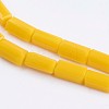 Opaque Glass Beads Strands EGLA-F123-3x6mm-NC02-3