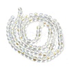Electroplate Glass Beads Strands EGLA-Q062-8mm-A08-2