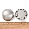 Brass Half Round Stud Earrings EJEW-Z125-01P-5