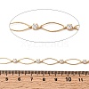 Handmade Brass Pave Clear Cubic Zirconia Horse Eye Link Chains CHC-G027-03G-3