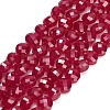 Lab Grown Red Corundum Beads Strands GG-CBAC488-05-2