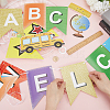 Gorgecraft 2 Sets 2 Styles Welcome Come Back & School Supplies Paper Banners DIY-GF0008-73-3