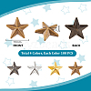 400Pcs 4 Colors Brass Cabochons KK-PH0010-76-2