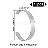 GOMAKERER 10Pcs 304 Stainless Steel Open Cuff Bangles BJEW-GO0001-02A-2