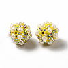 Polymer Clay Rhinestone Beads RGLA-D050-01E-1