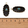 Natural Obsidian & Synthetic Turquoise Carved Pendants GG-CBA5963-02G-3