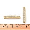 Rack Plating Brass Micro Pave Clear Cubic Zirconia Beads KK-C063-21G-3