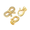 Brass Micro Pave Clear Cubic Zirconia Fold Over Clasps KK-H202-21G-2