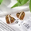 Brass Rhinestone Stud Earrings EJEW-P301-10G-1