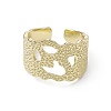 Rack Plating Brass Open Cuff Ring RJEW-K257-50G-2