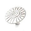 Big Flat Round with Sun Alloy Open Cuff Rings for Women LS-RJEW-U006-04P-2