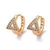 Brass Hoop Earrings with Glass EJEW-K256-92KCG-1