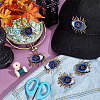 Evil Eye Felt Cloth Patches PATC-WH0007-13-5