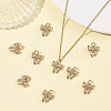 SHEGRACE Brass Micro Pave Clear Cubic Zirconia Charms XGRQ4N070-736G-4