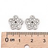 Flower Alloy Rhinestone Slide Charms RSB358-3P-2
