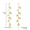 Cubic Zirconia Chains Tassel Earrings EJEW-P236-05G-2