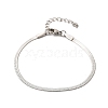 Non-Tarnish 304 Stainless Steel Herringbone Chains Bracelet for Men Women BJEW-D450-01P-03-4