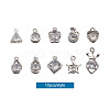 Rhombus Alloy Charms ZIRC-CD0001-02-17