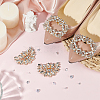 WADORN 4Pcs 2 Styles Glass Rhinestone Shoe Decoration AJEW-WR0002-39-5