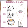 Leopard Teardrop PU Leather Pendant Necklaces & Bracelets & Dangle Earrings Sets SJEW-WH0007-07A-3