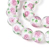 Handmade Foil Glass Beads Strands FOIL-N033-04F-3