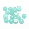 Natural White Jade Cabochons X-G-P393-R27-6mm-1