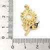 Brass Micro Pave Cubic Zirconia with Resin Pendants KK-G517-05G-01-3