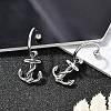 Anchor 316 Surgical Stainless Steel Hoop Earrings EJEW-G416-43AS-2