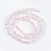 Transparent Electroplate Glass Beads Strands EGLA-A039-T4mm-B26-2