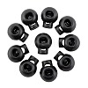 1-Hole Dyed Iron Spring Loaded Eco-Friendly Plastic Round Buckle Cord Toggle Lock Beans Stoppers for Sportwear Luggage Backpack Straps LS-X-FIND-E004-60B-18mm-1