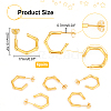 DICOSMETIC 6Pair 304 Stainless Steel Half Hoop Earrings EJEW-DC0001-14-5