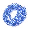 Electroplate Glass Beads Strands X-EGLA-A044-T6mm-B14-3