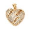 Brass Micro Pave Cubic Zirconia Pendants ZIRC-I063-09G-1