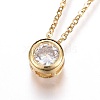 304 Stainless Steel Pendant Necklaces NJEW-O108-29G-1