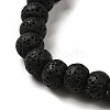 Natural Lava Rock Dyed Beads Strands G-Z036-B01-18-3