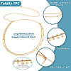 Brass Star Charm Double Layer Curb Waist Chains for Women NJEW-TA00192-4