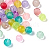 500Pcs 3 Style Transparent Frosted Glass Beads FGLA-FS0001-01-2