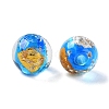 Handmade Gold & Silver Foil Lampwork Beads GLAA-G107-07B-02-3