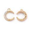 Brass Micro Pave Cubic Zirconia Charms X-KK-P157-22G-NF-1
