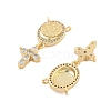 Brass Pave Cubic Zirconia Pendants KK-U009-09E-G-2