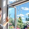 Glass Teardrop Window Hanging Suncatchers HJEW-TADJ0004-6